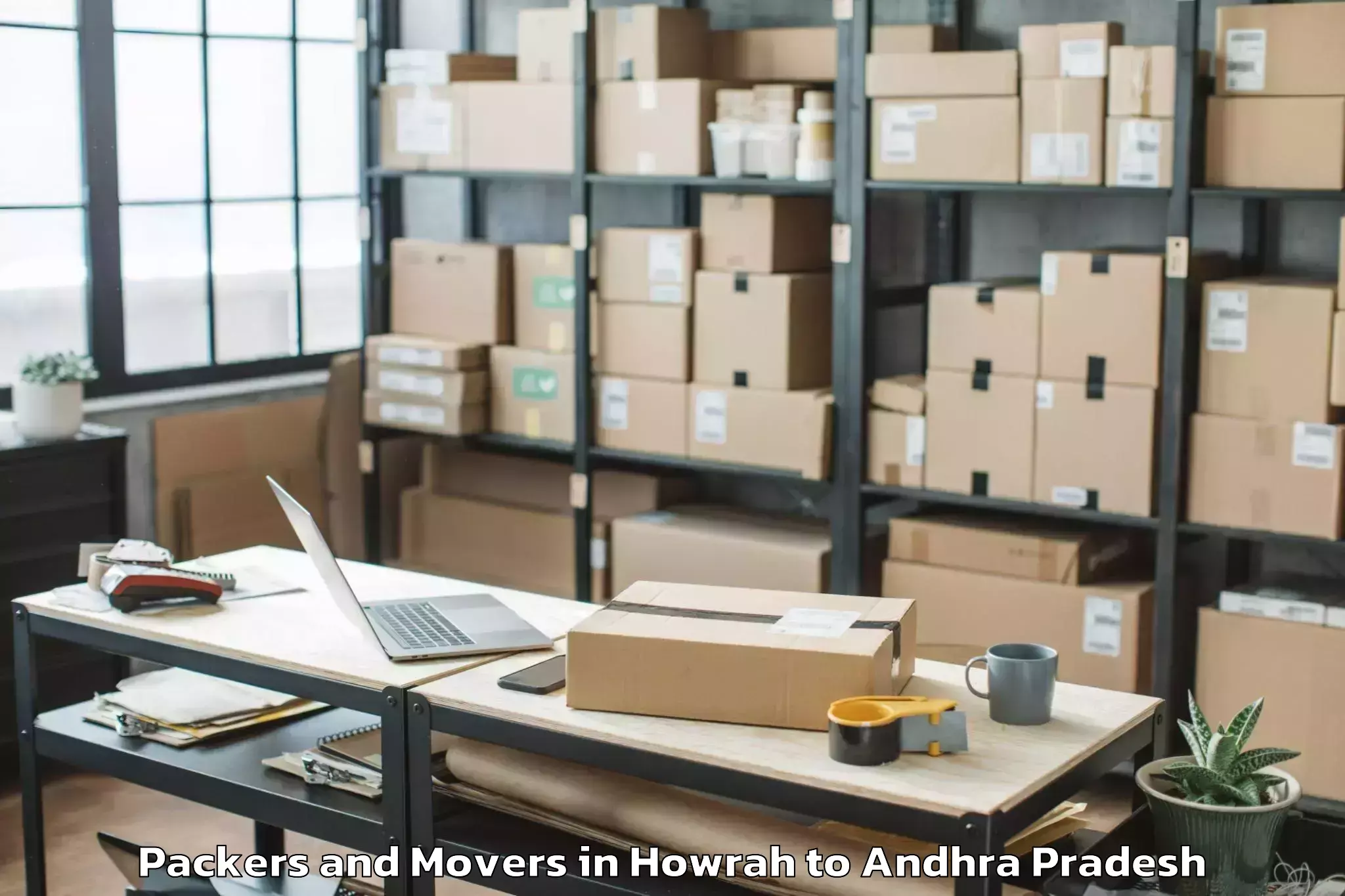 Professional Howrah to Jaggayyapeta Packers And Movers